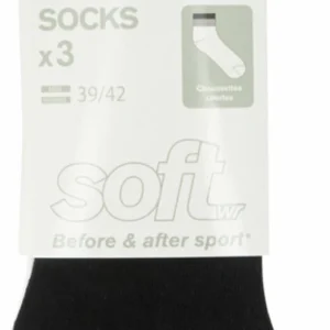 Nouveau Remise 🔔 CHAUSSETTES Homme SOFTWR PK X 3 COURT FINE H 🌟 9