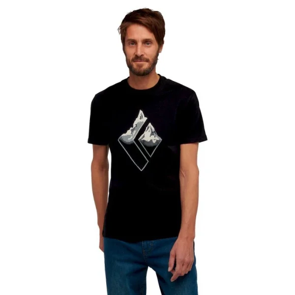 des prix incroyables Les meilleures critiques de 🧨 Black Diamond Mountain Logo Ss Tee – T-shirt homme 🔔 1
