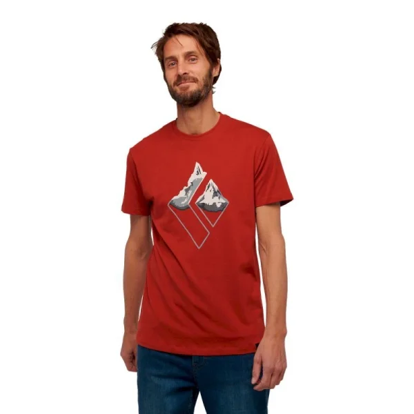 des prix incroyables Les meilleures critiques de 🧨 Black Diamond Mountain Logo Ss Tee – T-shirt homme 🔔 6