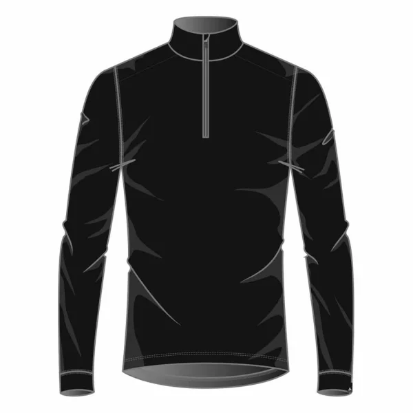 achetez Tout neuf ❤️ Ski Homme Odlo Odlo Natural 100% Merino Warm Suw Top Turtle Neck 1/2 Zip NOIR 🧨 1