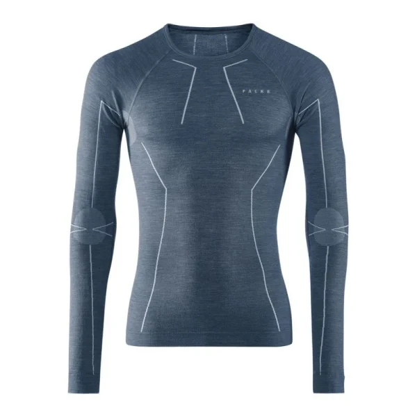 en ligne vente Bon marché 🌟 Falke Wool-Tech Long Sleeve Crew – Maillot homme 🎉 4
