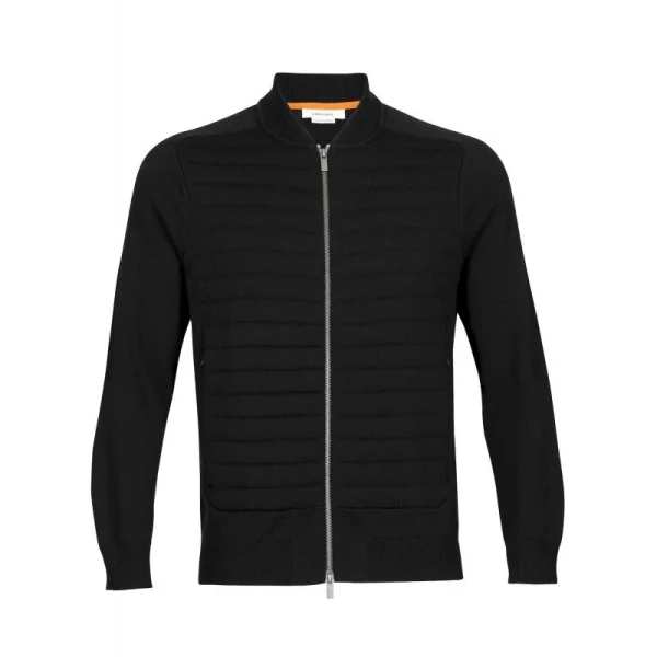 à prix imbattables Vente flash 👍 Icebreaker ICL ZoneKnit Insulated Knit Bomber – Sweatshirt en laine mérinos homme 🛒 1