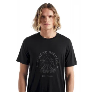 boutiqued en ligne Coupon ✔️ Icebreaker Tech Lite II SS Tee Canopy Camper – T-shirt en laine mérinos homme I Hardloop 🤩 11