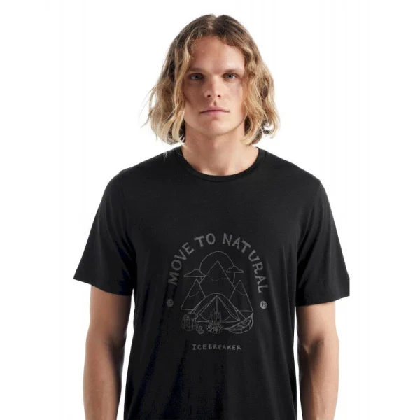 boutiqued en ligne Coupon ✔️ Icebreaker Tech Lite II SS Tee Canopy Camper – T-shirt en laine mérinos homme I Hardloop 🤩 4
