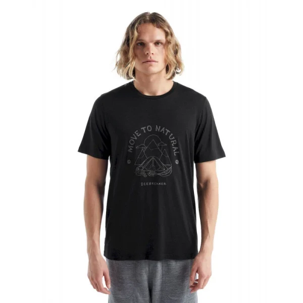 boutiqued en ligne Coupon ✔️ Icebreaker Tech Lite II SS Tee Canopy Camper – T-shirt en laine mérinos homme I Hardloop 🤩 1