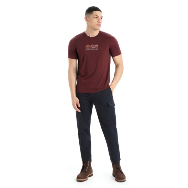 Promo 👍 Icebreaker Tech Lite II SS Tee Mountain Geology – T-shirt en laine mérinos homme ⌛ grossiste en ligne 4