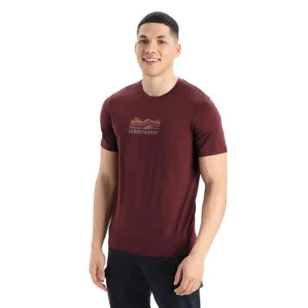 Promo 👍 Icebreaker Tech Lite II SS Tee Mountain Geology – T-shirt en laine mérinos homme ⌛ grossiste en ligne 1