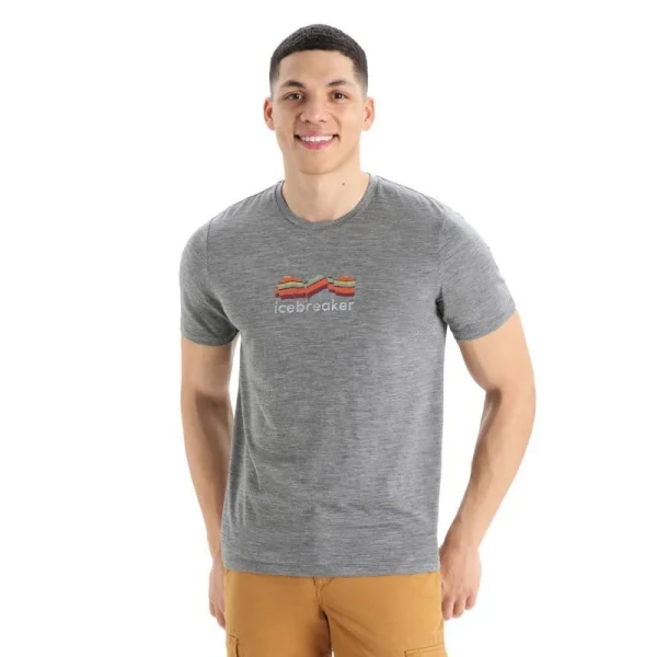 Promo 👍 Icebreaker Tech Lite II SS Tee Mountain Geology – T-shirt en laine mérinos homme ⌛ grossiste en ligne 8