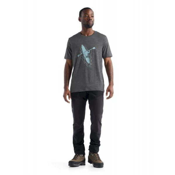 Tout neuf ✨ Icebreaker Tech Lite II SS Tee Paddle Lines – T-shirt en laine mérinos homme I Hardloop 😉 à prix d'occasion 4