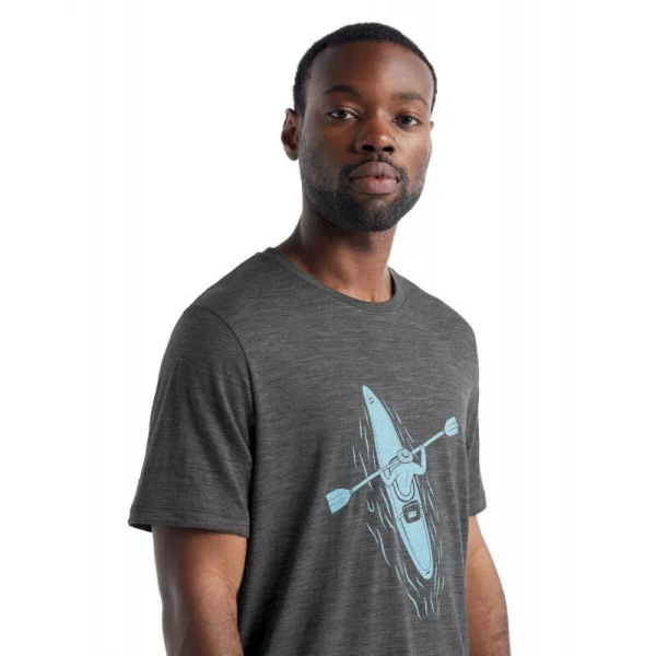 Tout neuf ✨ Icebreaker Tech Lite II SS Tee Paddle Lines – T-shirt en laine mérinos homme I Hardloop 😉 à prix d'occasion 5