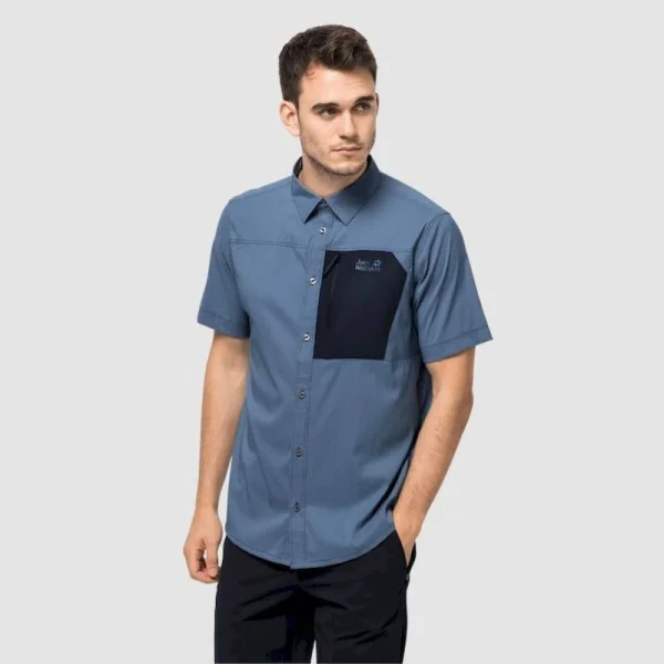 acheter Acheter 🔥 Jack Wolfskin Kenovo Ii S/S – Chemise homme ⭐ 3
