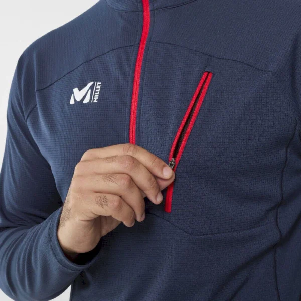 magasin en ligne france Grosses soldes 🌟 Millet Morpho Zip Ls – T-shirt homme 😍 5