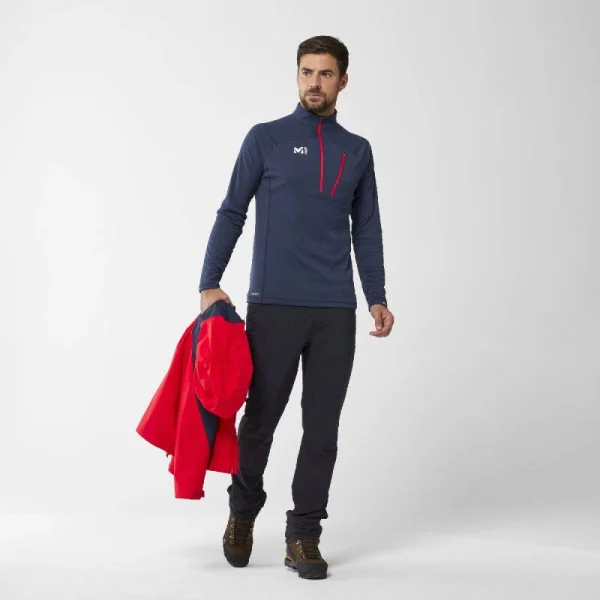 magasin en ligne france Grosses soldes 🌟 Millet Morpho Zip Ls – T-shirt homme 😍 7