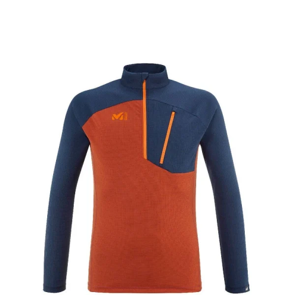 magasin en ligne france Grosses soldes 🌟 Millet Morpho Zip Ls – T-shirt homme 😍 1