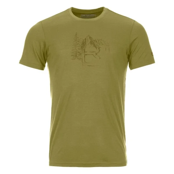 soldes pas cher Nouveau 🔥 Ortovox 150 Cool Logo Sketch – T-shirt homme 👏 1