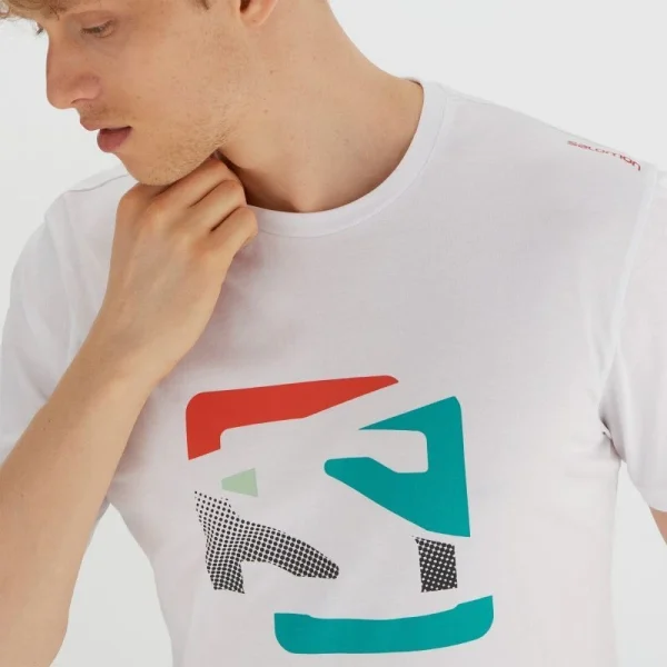 Bon marché 💯 Salomon Outlife Graphic Disrupted Logo SS Tee – T-shirt homme 🔥 magasin en ligne france 4