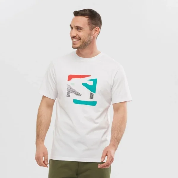 Bon marché 💯 Salomon Outlife Graphic Disrupted Logo SS Tee – T-shirt homme 🔥 magasin en ligne france 1