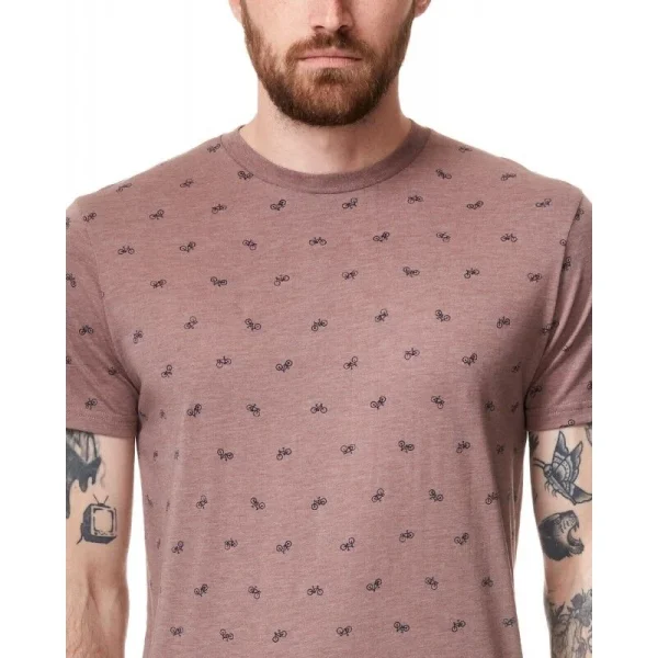 Promo 😉 Tentree Bike Around Print – T-shirt homme 🔔 styles dernier cri 3